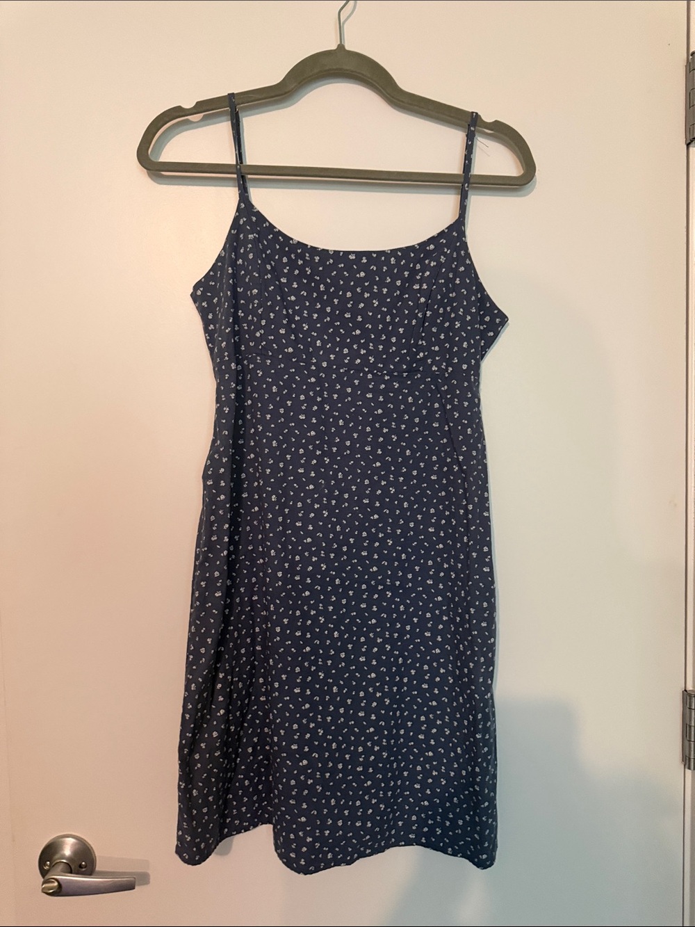 Brandi Melville Blue Floral Slip Dress - Women's Casual Sundress
